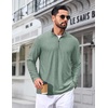 COOFANDY Mens Quarter Zip Pullover Lightweight Mock Neck Sweatshirt Regualer Fit Casual Shirt(Sea Green)