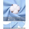 COOFANDY Men’s T Shirts Long Sleeve Cotton Blend T-Shirts Casual Crew Neck Soft Basic Tee Shirts(Light Blue)