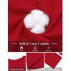 COOFANDY Men’s T Shirts Long Sleeve Cotton Blend T-Shirts Casual Crew Neck Soft Basic Tee Shirts(Red)