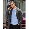 COOFANDY Mens V Neck Dress Sweater Knit Long Sleeve Pullover Sweaters(Blue)