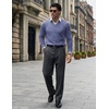 COOFANDY Mens V Neck Dress Sweater Knit Long Sleeve Pullover Sweaters(Blue and White)