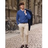 COOFANDY Mens V Neck Dress Sweater Knit Long Sleeve Pullover Sweaters(Denim Blue)