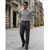 COOFANDY Mens V Neck Dress Sweater Knit Long Sleeve Pullover Sweaters(Light Grey)