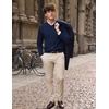 COOFANDY Mens V Neck Dress Sweater Knit Long Sleeve Pullover Sweaters(Navy Blue)