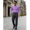 COOFANDY Mens V Neck Dress Sweater Knit Long Sleeve Pullover Sweaters(Purple)