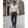 COOFANDY Mens V Neck Dress Sweater Knit Long Sleeve Pullover Sweaters(White)
