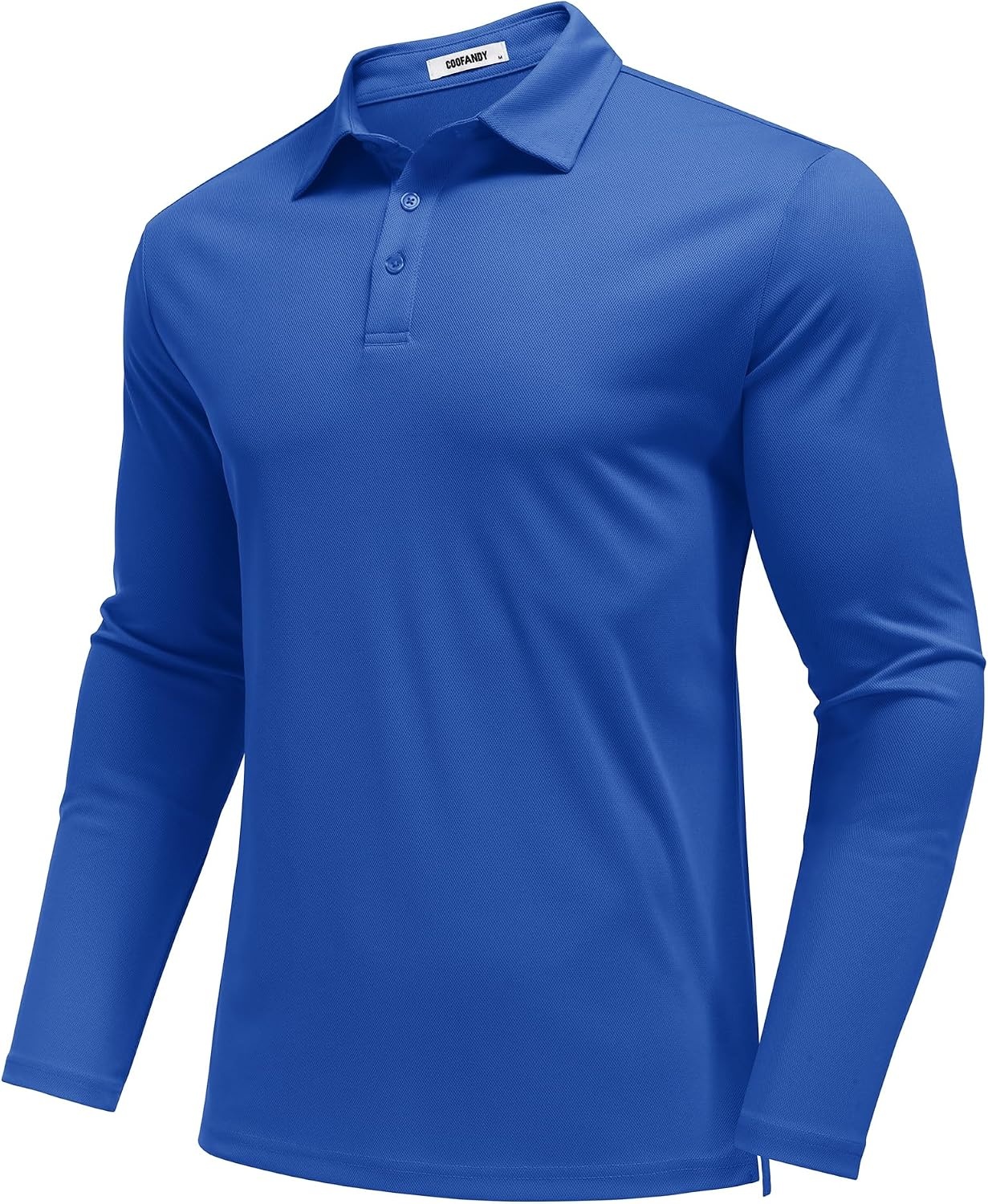 image:imageCOOFANDY Mens Polo Shirts Long Sleeve UPF 50 Moisture Wicking Golf ShirtRoyal Blue