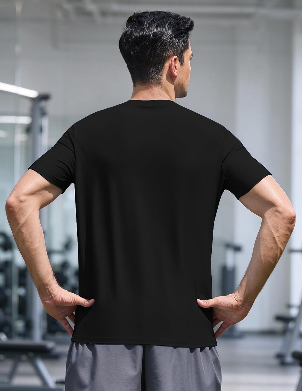 image:imageCOOFANDY Mens TShirts Short Sleeve UPF 50 Quick Dry Workout Athletic TeeBlack