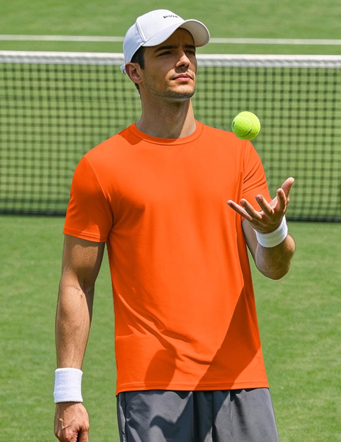 image:imageCOOFANDY Mens TShirts Short Sleeve UPF 50 Quick Dry Workout Athletic TeeOrange