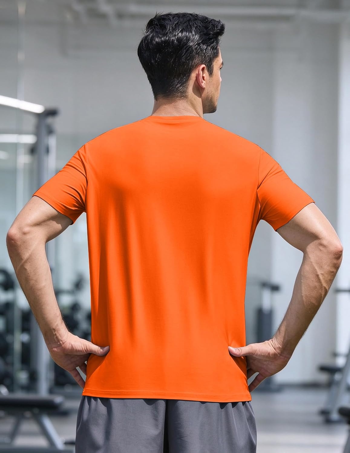 image:imageCOOFANDY Mens TShirts Short Sleeve UPF 50 Quick Dry Workout Athletic TeeOrange
