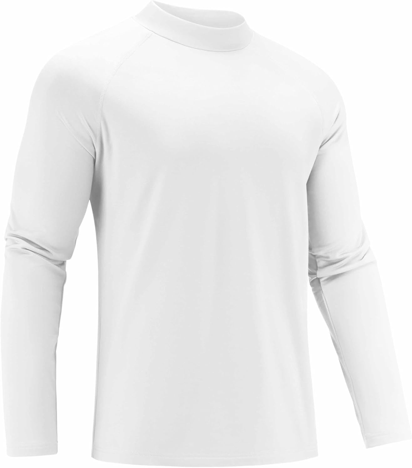 image:imageCOOFANDY Mens Thermal Long Sleeve Shirt Mock Turtleneck Fleece Base Layer02 Bleached