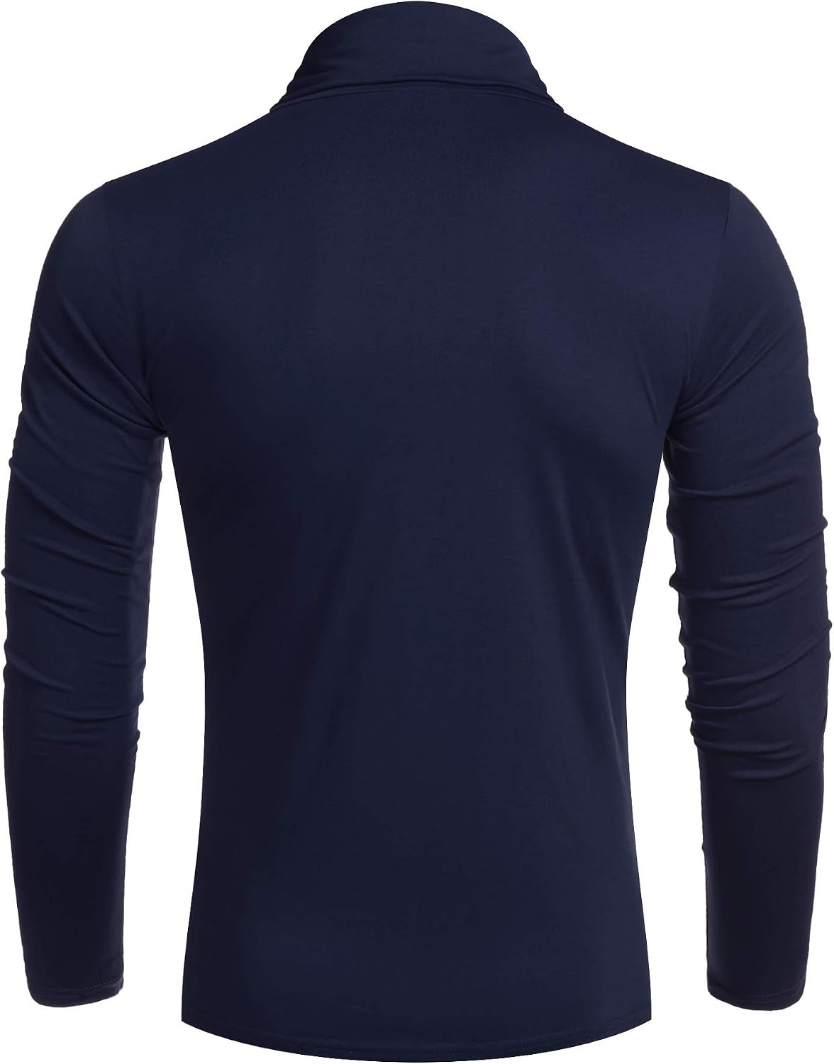 image:imageCOOFANDY Mens Turtleneck Long Sleeve Shirts Slim Fit Thermal UndershirtsNavy Blue