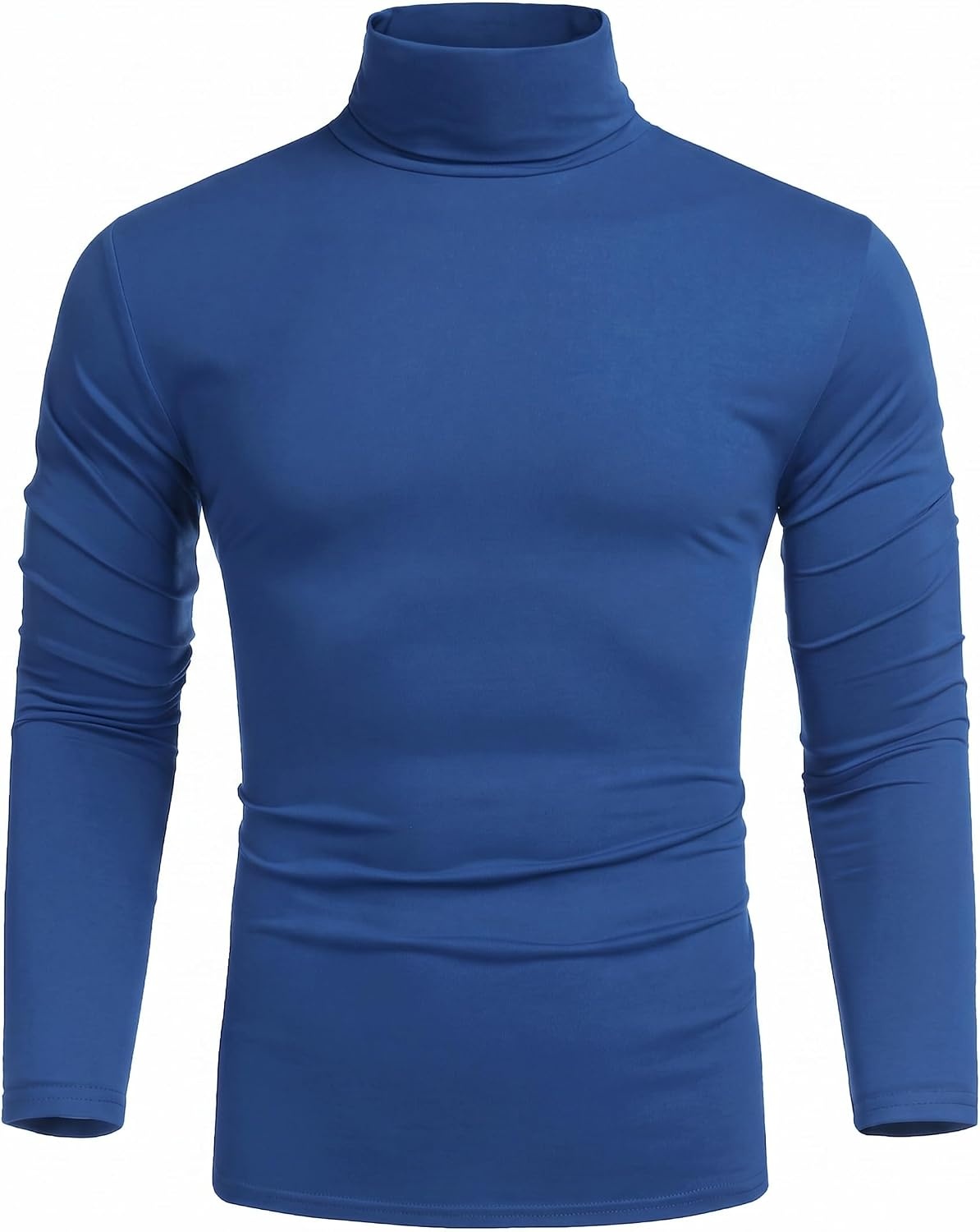 image:imageCOOFANDY Mens Turtleneck Long Sleeve Shirts Slim Fit Thermal UndershirtsRoyal Blue