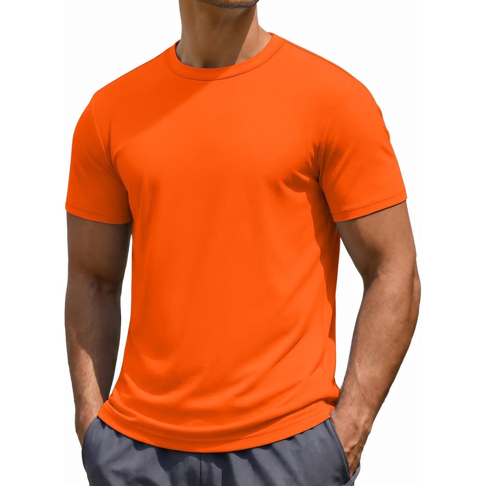 image:imageCOOFANDY Mens TShirts Short Sleeve UPF 50 Quick Dry Workout Athletic TeeOrange