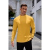 COOFANDY Mens Mock Turtleneck Long Sleeve Shirts Basic Thermal Turtle Neck Undershirt Lightweight Pullover Sweaters Top(Medium Yellow)
