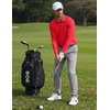 COOFANDY Mens Polo Shirts Long Sleeve UPF 50+ Moisture Wicking Golf Shirt(Red)