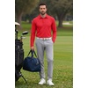 COOFANDY Mens Polo Shirts Long Sleeve UPF 50+ Moisture Wicking Golf Shirt(Red)