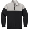 COOFANDY Mens Quarter Zip Pullover Sweatshirt Casual Mock Neck Sweater 2026(Color Block – Grey & Black)