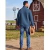 COOFANDY Men’s Quarter Zip Pullover Sweatshirts 1/4 Zip Long Sleeve Sweater(Blue)