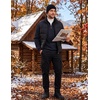 COOFANDY Men’s Quarter Zip Pullover Sweatshirts 1/4 Zip Long Sleeve Sweater(Deep Blue)