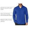 COOFANDY Mens Quarter Zip Up Pullover Lightweight Mock Neck Sweatshirt(Blue)