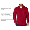 COOFANDY Mens Quarter Zip Up Pullover Lightweight Mock Neck Sweatshirt(Dark Red)