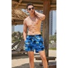 COOFANDY Men’s Swim Trunks Quick Dry Board Shorts Swimwear Bathing Suit(P Palm Tree Blue)