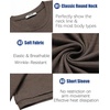 COOFANDY Mens T-Shirts Summer Crew Neck Casual T Shirts Plain Short Sleeve Shirts Basic Tees(Brown)
