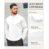 COOFANDY Mens Thermal Long Sleeve Shirt Mock Turtleneck Fleece Base Layer(02 Bleached)