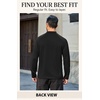 COOFANDY Mens Thermal Long Sleeve Shirt Mock Turtleneck Fleece Base Layer(Black)