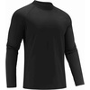 COOFANDY Mens Thermal Long Sleeve Shirt Mock Turtleneck Fleece Base Layer(Black)
