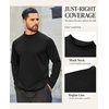 COOFANDY Mens Thermal Long Sleeve Shirt Mock Turtleneck Fleece Base Layer(Black)