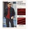 COOFANDY Mens Thermal Long Sleeve Shirt Mock Turtleneck Fleece Base Layer(Burgundy)