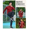 COOFANDY Mens Thermal Long Sleeve Shirt Mock Turtleneck Fleece Base Layer(Burgundy)