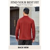 COOFANDY Mens Thermal Long Sleeve Shirt Mock Turtleneck Fleece Base Layer(Burgundy)
