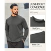 COOFANDY Mens Thermal Long Sleeve Shirt Mock Turtleneck Fleece Base Layer(Dark Gray)