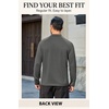 COOFANDY Mens Thermal Long Sleeve Shirt Mock Turtleneck Fleece Base Layer(Dark Gray)