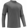 COOFANDY Mens Thermal Long Sleeve Shirt Mock Turtleneck Fleece Base Layer(Dark Gray)