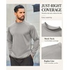 COOFANDY Mens Thermal Long Sleeve Shirt Mock Turtleneck Fleece Base Layer(Light Gray)