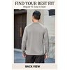 COOFANDY Mens Thermal Long Sleeve Shirt Mock Turtleneck Fleece Base Layer(Light Gray)