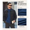 COOFANDY Mens Thermal Long Sleeve Shirt Mock Turtleneck Fleece Base Layer(Navy)