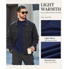 COOFANDY Mens Thermal Long Sleeve Shirt Mock Turtleneck Fleece Base Layer(Navy Blue)
