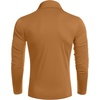 COOFANDY Mens Turtleneck Long Sleeve Shirts Slim Fit Thermal Undershirts(Caramel)
