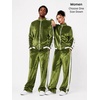COOFANDY Mens Velour Tracksuit 2 Piece Set Velvet Sweatsuit for Party(Army Green)