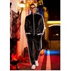 COOFANDY Mens Velour Tracksuit 2 Piece Set Velvet Sweatsuit for Party(Black)