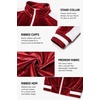 COOFANDY Mens Velour Tracksuit 2 Piece Set Velvet Sweatsuit for Party(Burgundy)