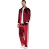COOFANDY Mens Velour Tracksuit 2 Piece Set Velvet Sweatsuit for Party(Burgundy)
