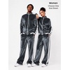 COOFANDY Mens Velour Tracksuit 2 Piece Set Velvet Sweatsuit for Party(Dark Grey)