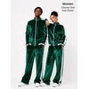 COOFANDY Mens Velour Tracksuit 2 Piece Set Velvet Sweatsuit for Party(Evergreen)