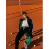 COOFANDY Mens Velour Tracksuit 2 Piece Set Velvet Sweatsuit for Party(Evergreen)